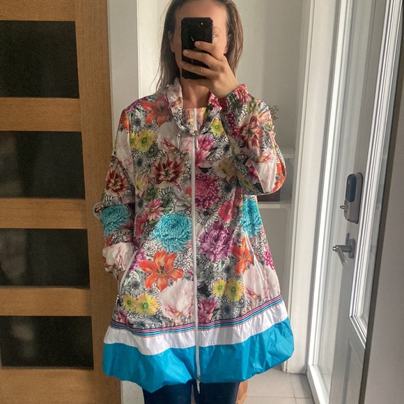 Airfield Jackets & Blazers - NEW with tags AIRFIELD rainbow floral raincoat windbreaker, size large